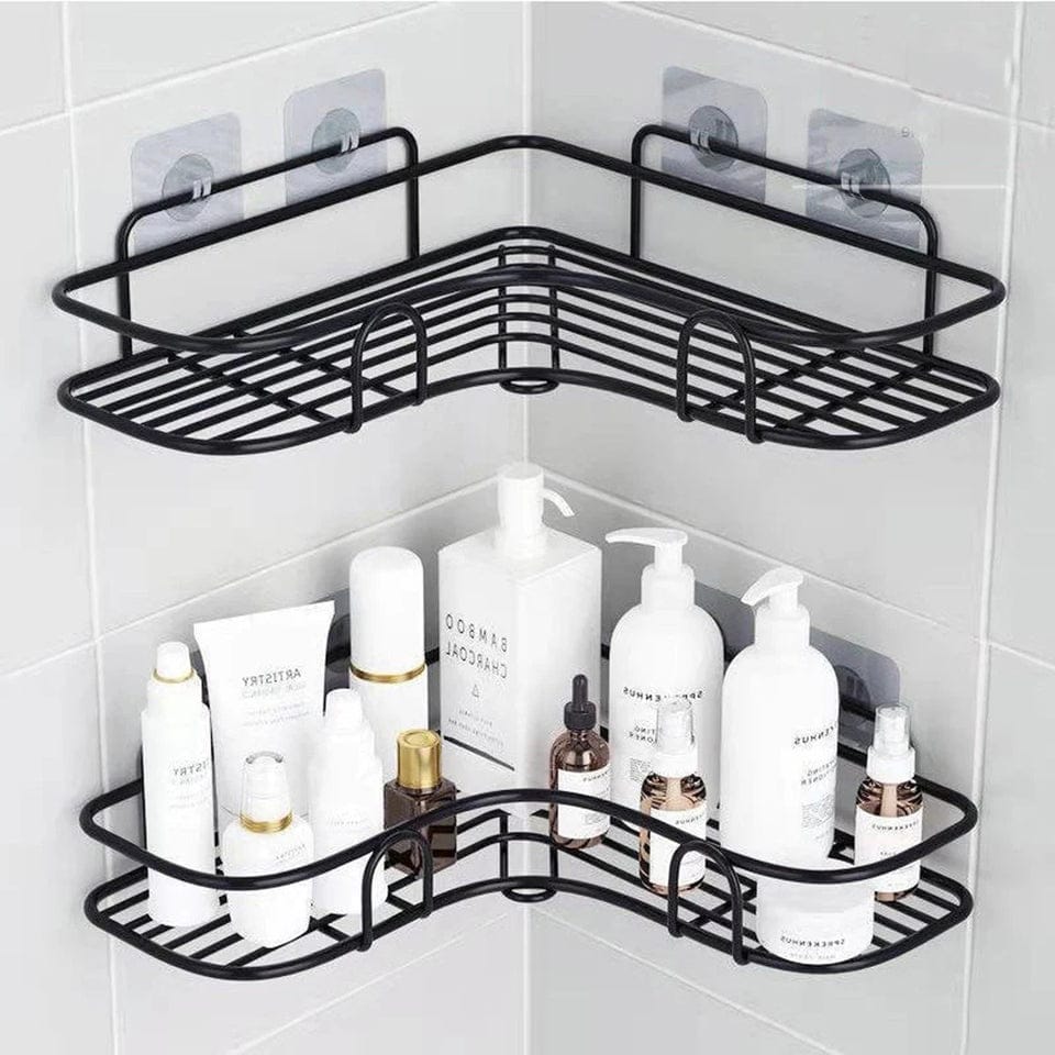 Wall-Mounted Metal Bathroom Corner Rack