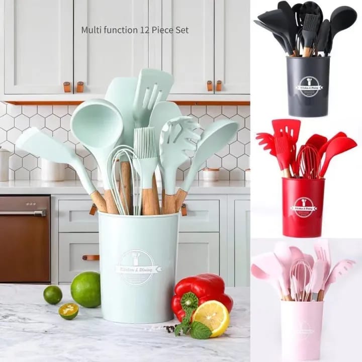 12 - Piece Silicone Cooking Utensil Set