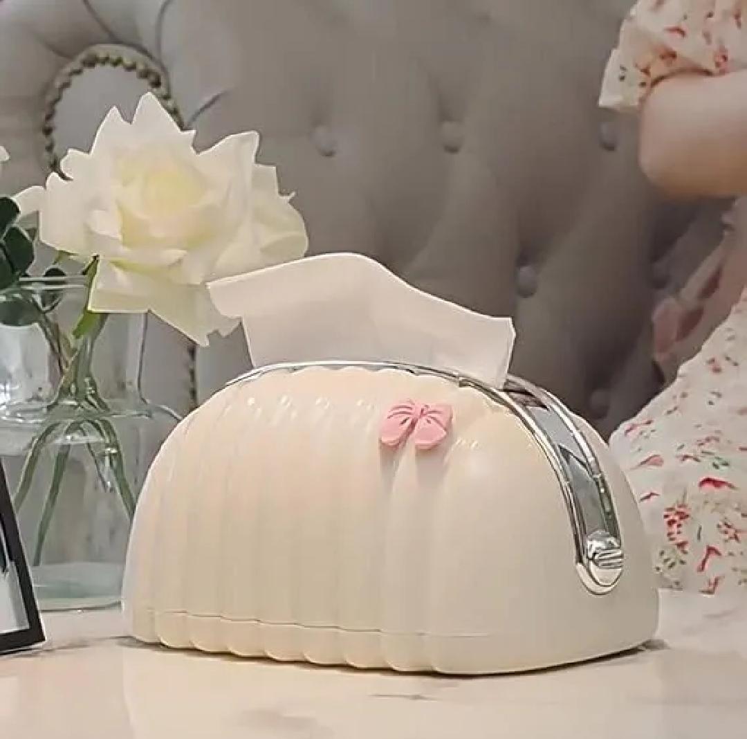 Elegant Shell-Style Tissue Box Holder β Decorative Tissue Dispenser