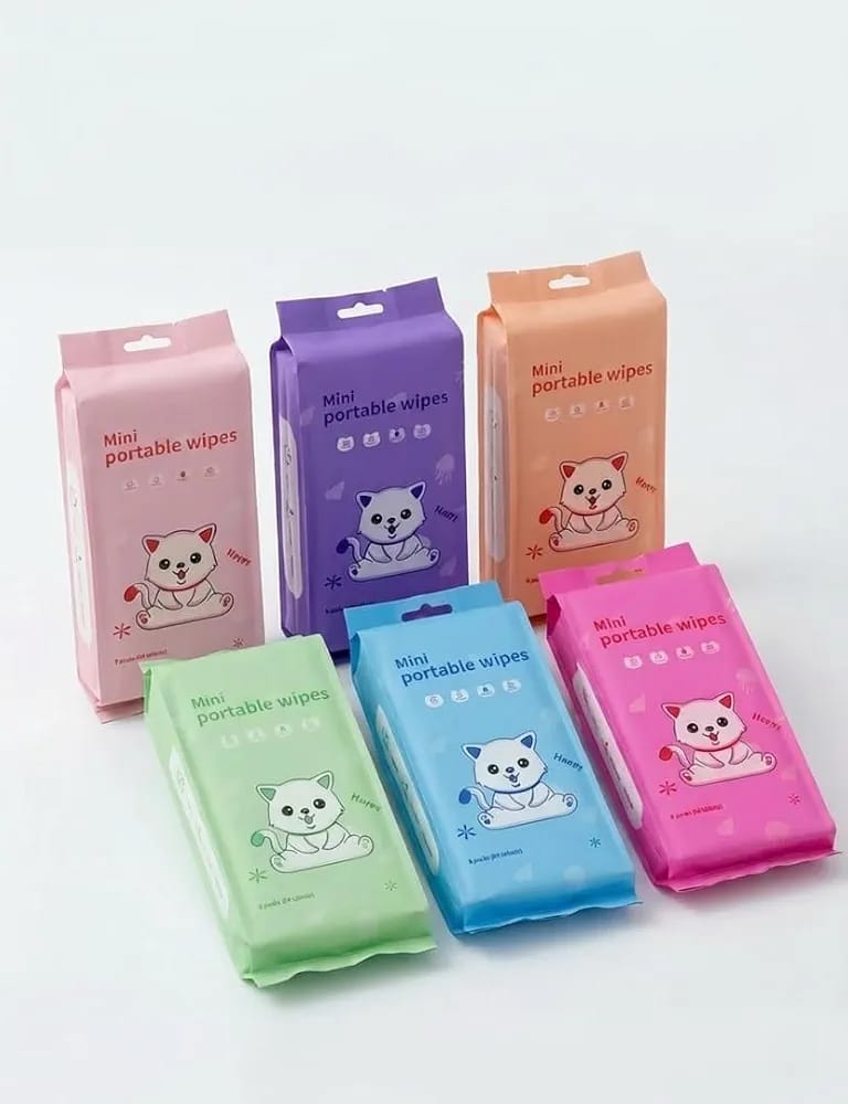 Mini Portable Wet Wipes β Compact Travel Cleaning Wipes