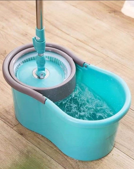 360-Degree Spin Mop & Bucket System – Stainless Steel Dehydration Basket Floor Cleaner