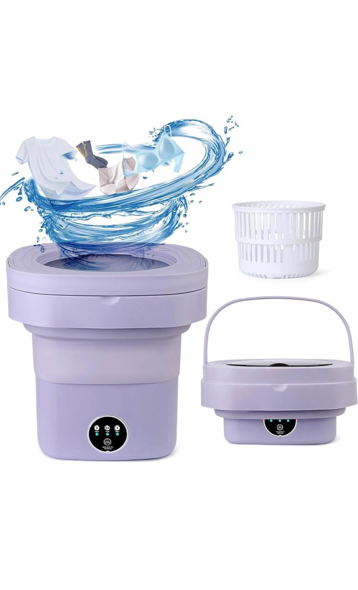 Portable Folding Washing Machine with Spin Dryer Basket