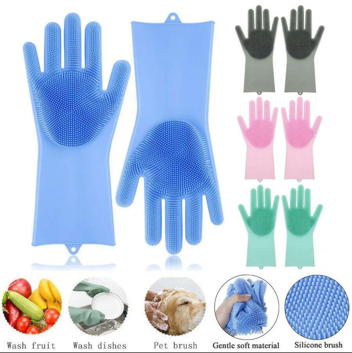 Silicone Washing Cleaning Gloves
