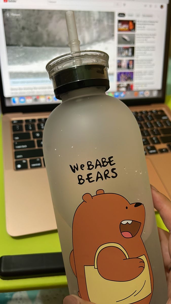 Cartoon Bear Water Bottle