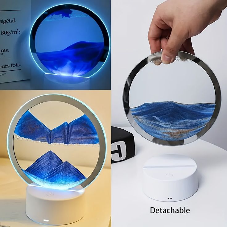 3D Moving Sand Art LED Lamp