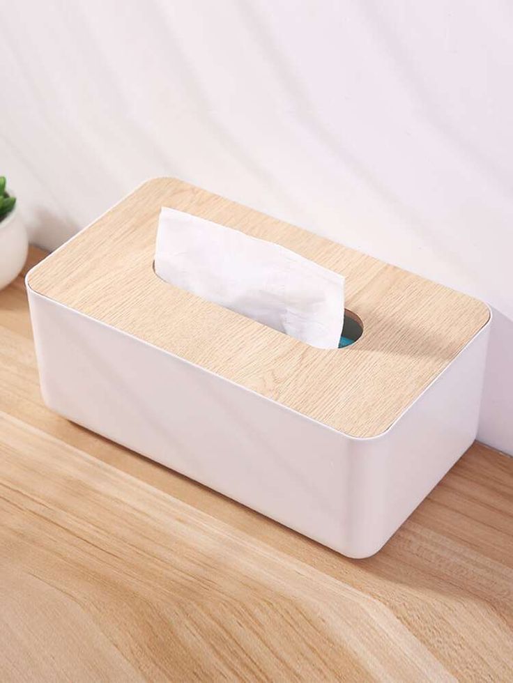 Wooden Lid Tissue Box Cover