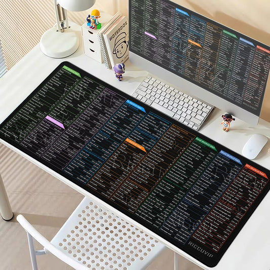 Premium Excel Shortcut Desk Mat – Large Office Desk Pad