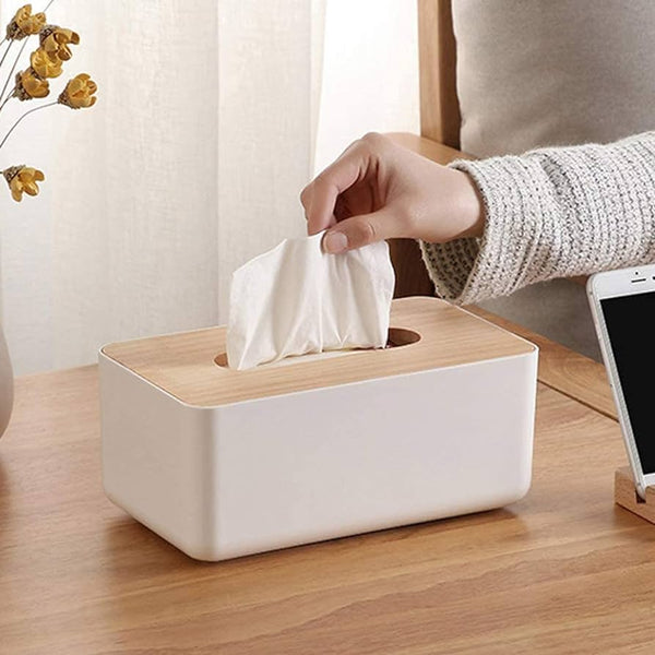Wooden Lid Tissue Box Cover