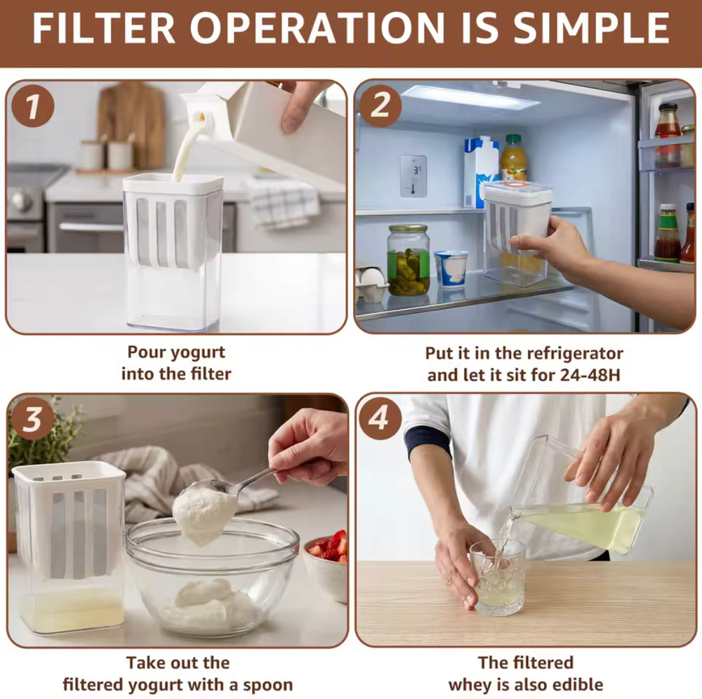 Premium Yogurt Strainer – Greek Yogurt & Cheese Maker
