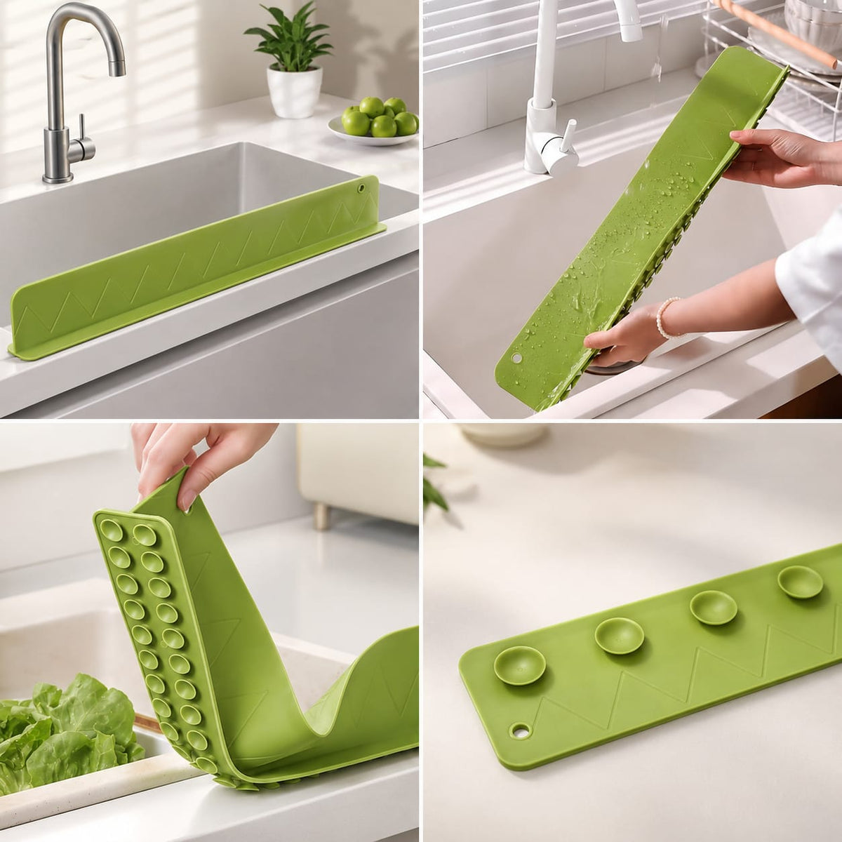 Silicone Sink Splash Guard With Double Suction