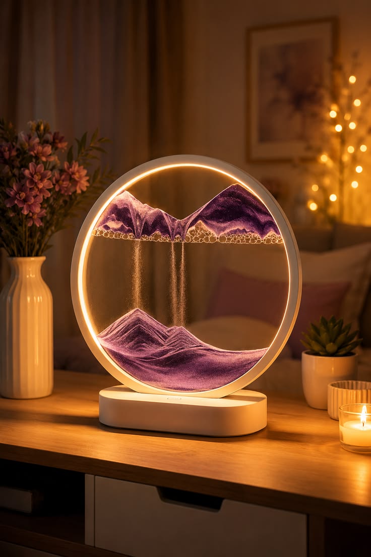 3D Moving Sand Art LED Lamp