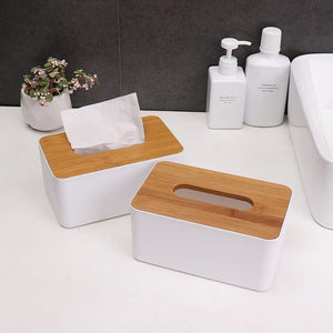 Wooden Lid Tissue Box Cover