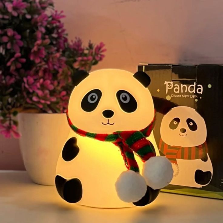 USB Rechargeable Silicone Panda LED Night Light