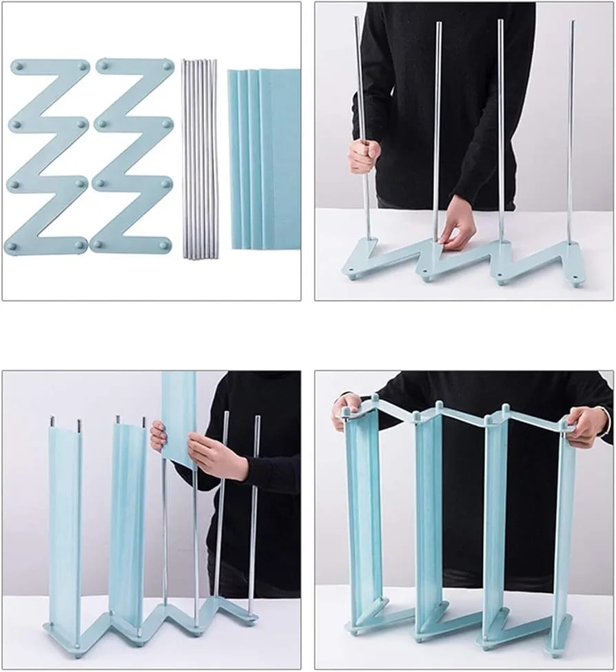 4 Layer ZigZag Shape Shoe Rack