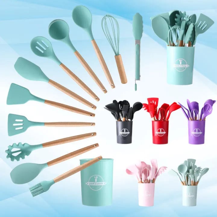 12 - Piece Silicone Cooking Utensil Set