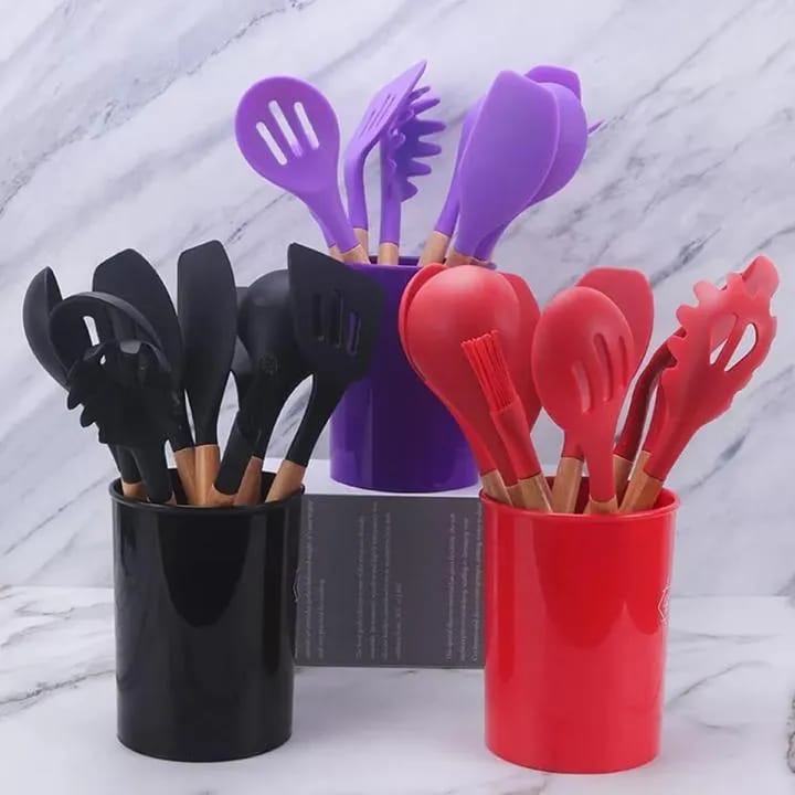 12 - Piece Silicone Cooking Utensil Set