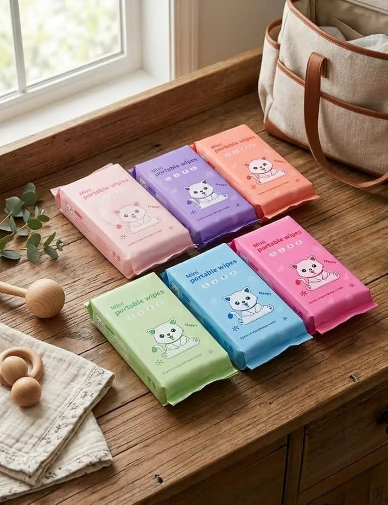 Mini Portable Wet Wipes – Compact Travel Cleaning Wipes