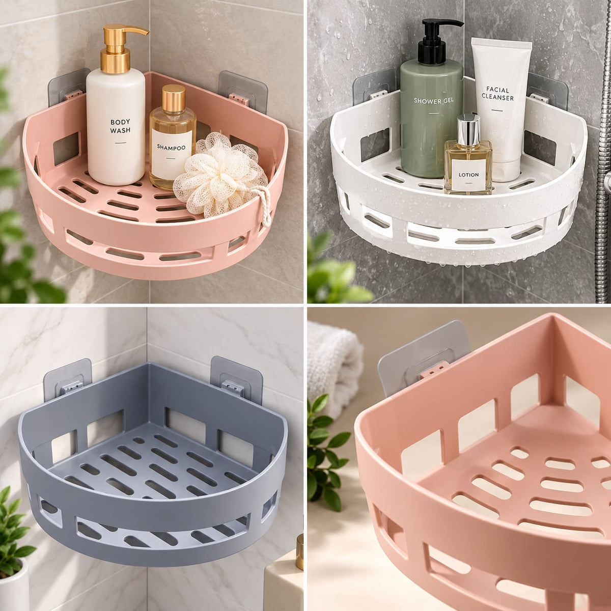 Wall-Mounted Corner Spice Rack Organizer