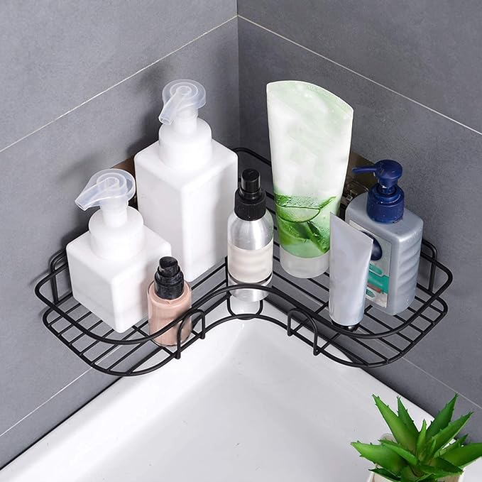 Wall-Mounted Metal Bathroom Corner Rack