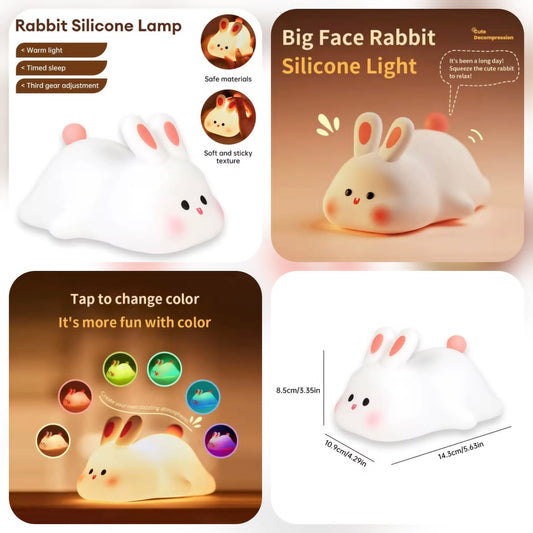 Cute Rabbit Silicone Night Light