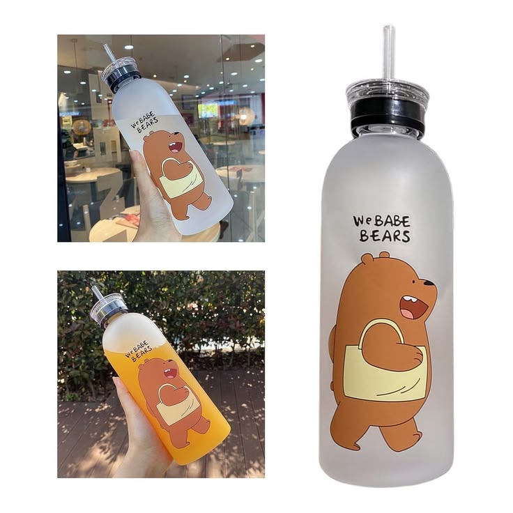 Cartoon Bear Water Bottle