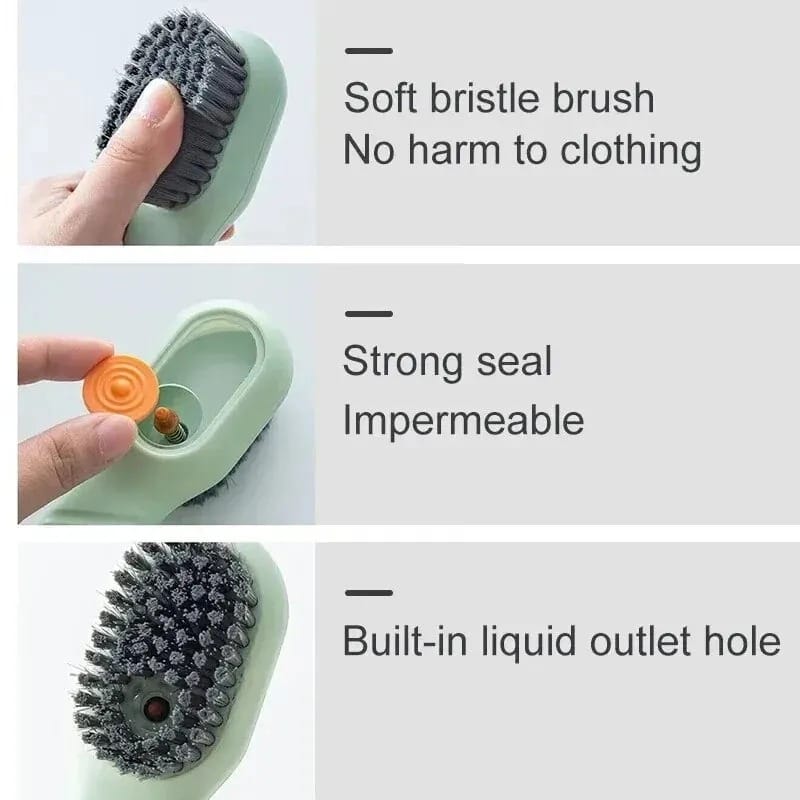 Multifunctional Liquid Soap Dispensing Laundry Cleaning Brush