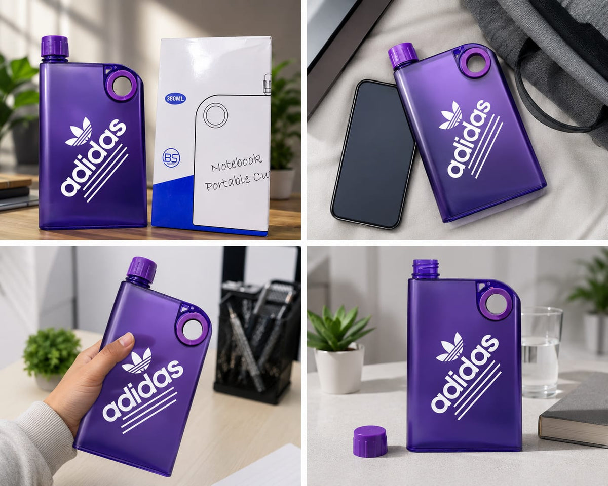 Portable Notebook Style Water Bottle