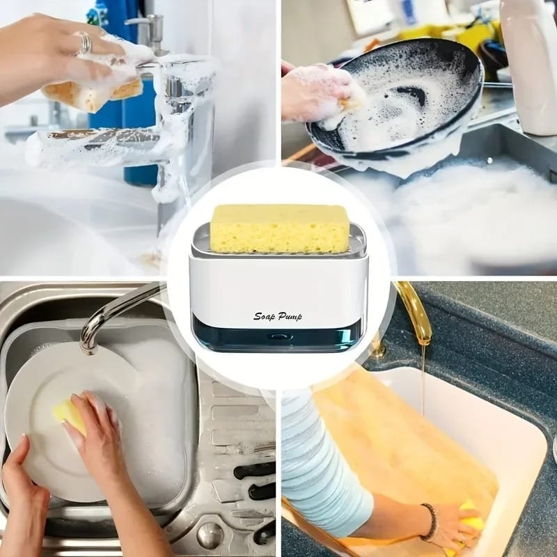 2-in-1 Kitchen Soap Dispenser With Sponge Holder