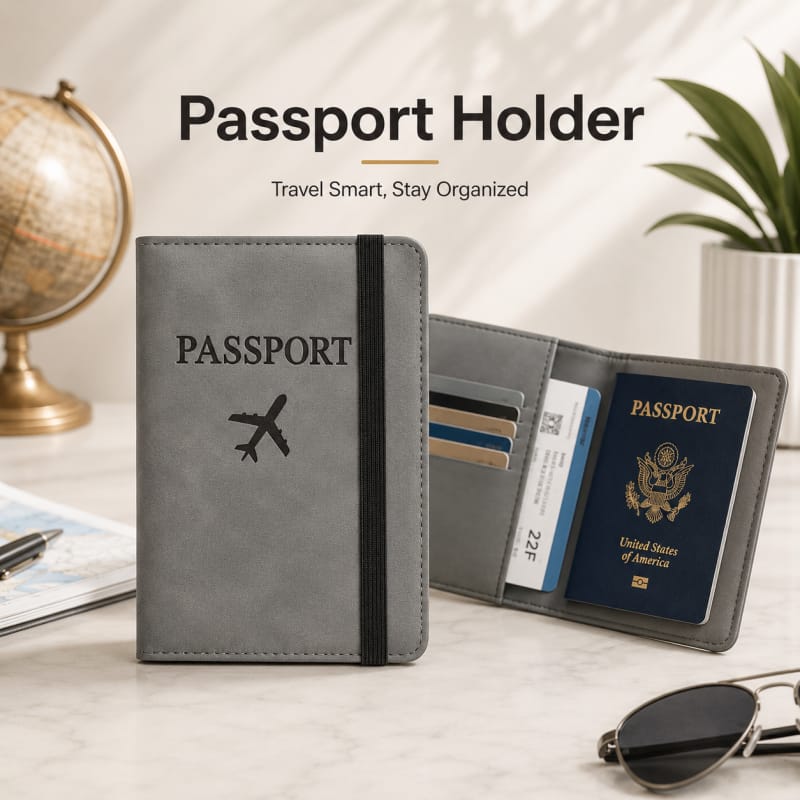 Multi-Purpose Passport Cover Wallet & Document Organizer