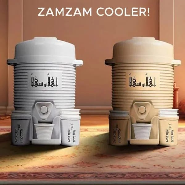 Zamzam Water Cooler Dispenser with Disposable Cup Holder – Portable Water Container