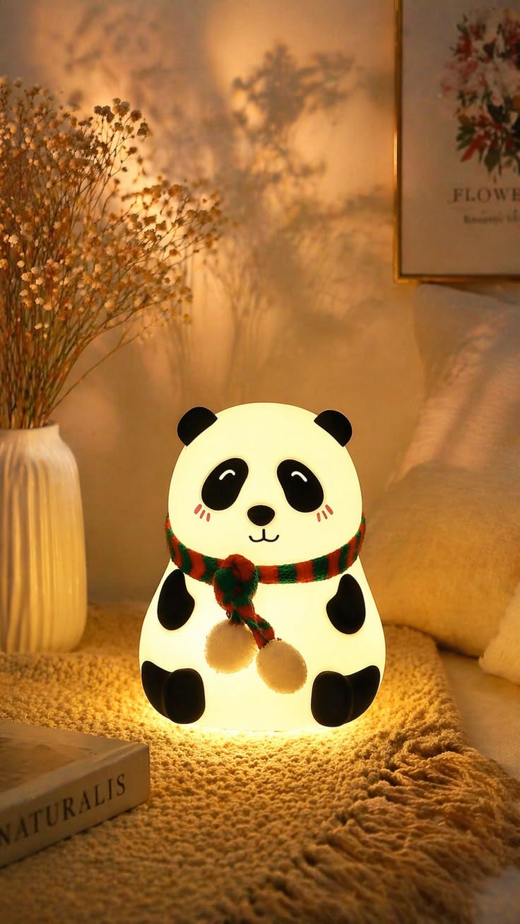 USB Rechargeable Silicone Panda LED Night Light