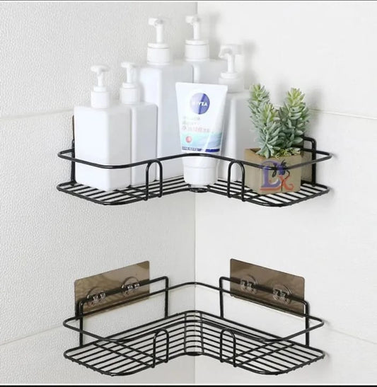 Wall-Mounted Metal Bathroom Corner Rack