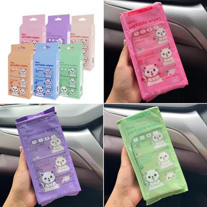 Mini Portable Wet Wipes – Compact Travel Cleaning Wipes