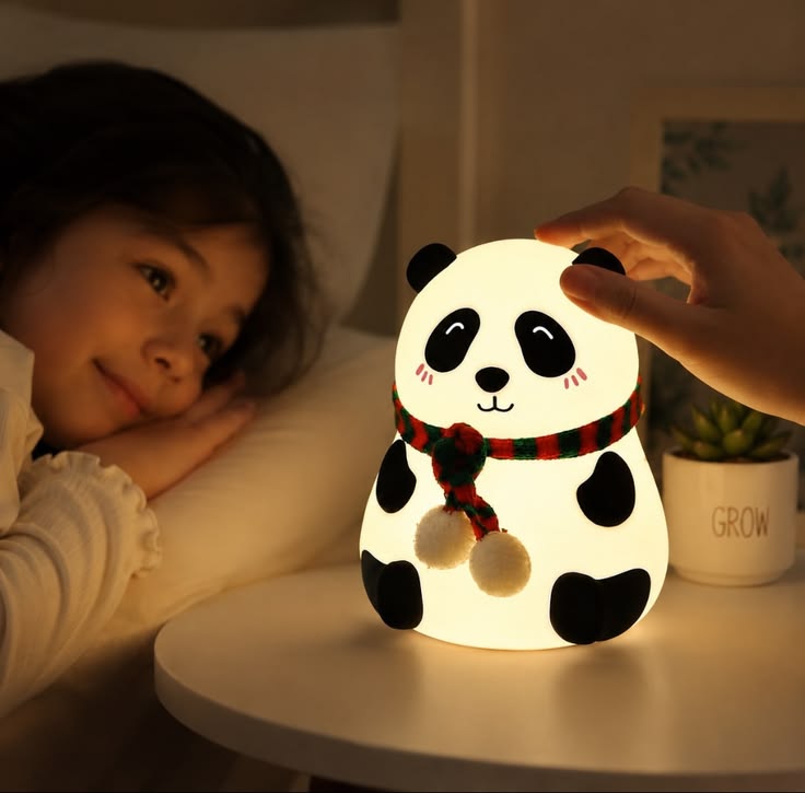 USB Rechargeable Silicone Panda LED Night Light
